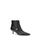 Black Calf Leather Bos Taurus Ankle Boots