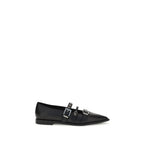 Black Calf Leather Bos Taurus Ballet Flats