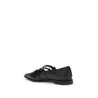 Black Calf Leather Bos Taurus Ballet Flats