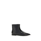 Black Calf Leather Bos Taurus Ankle Boots