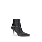 Black Calf Leather Bos Taurus Ankle Boots