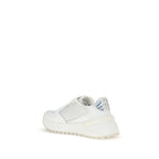 White Calf Leather Bos Taurus Chunky Sneakers