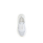 White Calf Leather Bos Taurus Chunky Sneakers