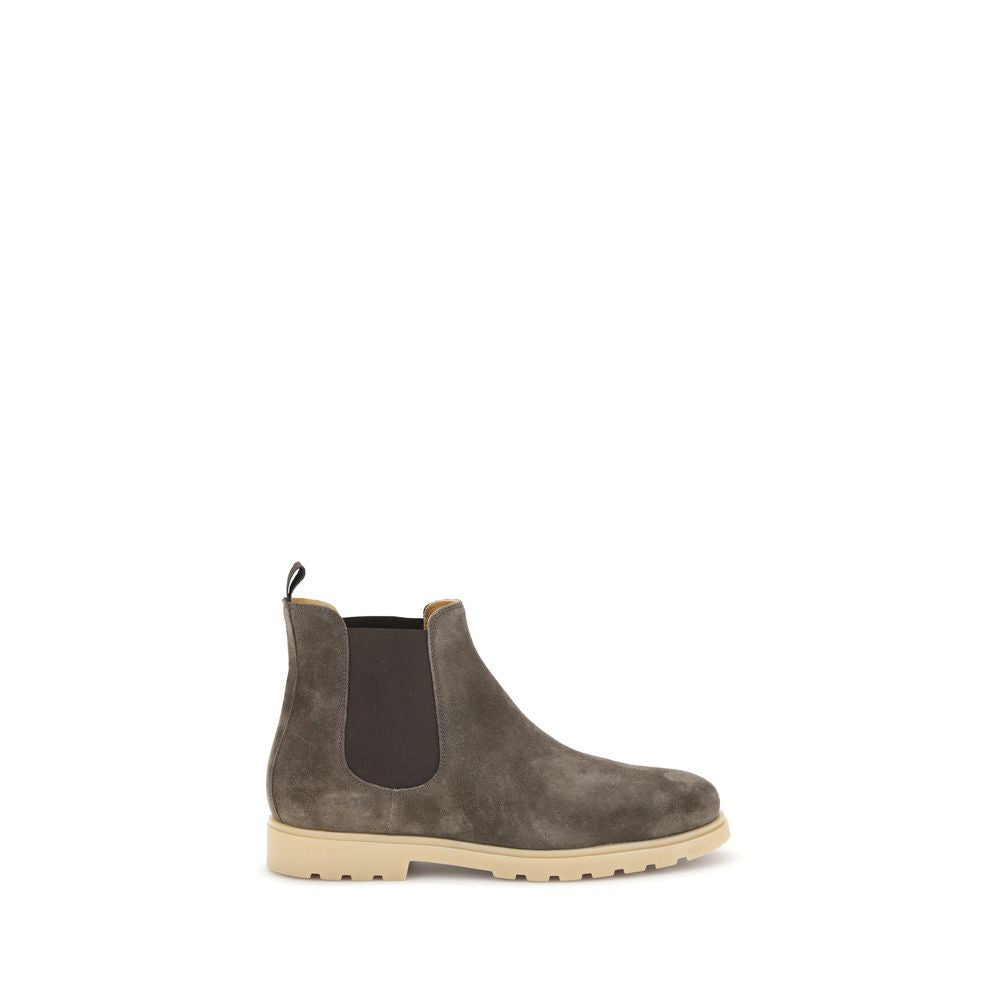 Brown Rubber Chelsea Boots