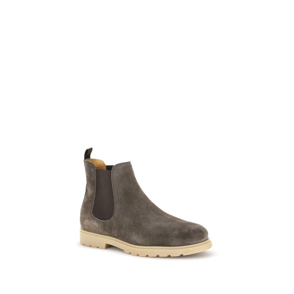 Brown Rubber Chelsea Boots
