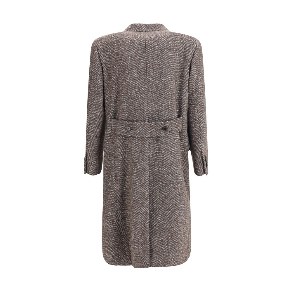 Gray Fleece Wool Coat