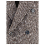 Gray Fleece Wool Coat