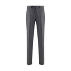 Gray Fleece Wool Dress Pants