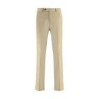 Beige Cotton Chino Pants