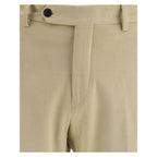 Beige Cotton Chino Pants