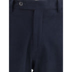 Blue Cotton Chino Pants