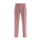 Multicolor Cotton Casual Pants