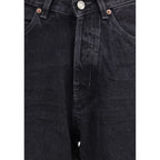 Black Cotton Slim Fit Jeans