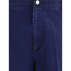 Blue Cotton Jeans Denim