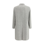 Gray Fleece Wool Coat