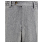 Gray Fleece Wool Chino Pants