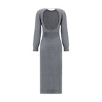 Gray Cashmere Casual Dress