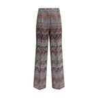 Multicolor Viscose Casual Pants