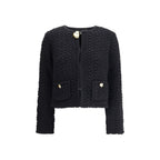 Black Fleece Wool Coat