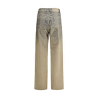 Bicolor Cotton Straight-Leg Jeans
