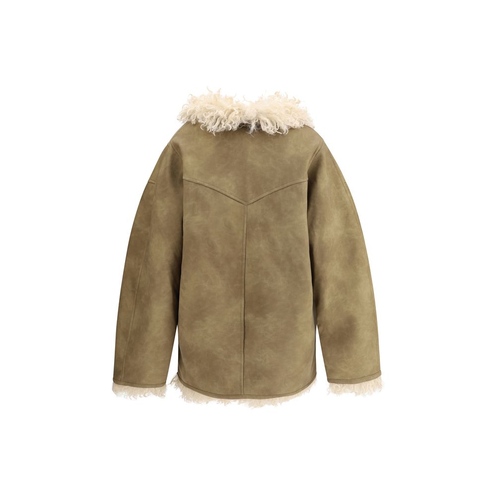 Beige Polyester Coat