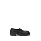 Black Rubber Slip-On Loafers