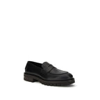 Black Rubber Slip-On Loafers