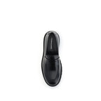 Black Rubber Slip-On Loafers
