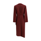 Bordeaux Silk Casual Dress