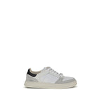 White Calf Leather Bos Taurus Low Top Sneakers