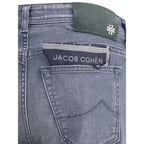 Gray Cotton Slim Fit Jeans