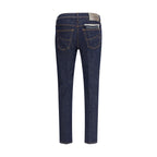Blue Cotton Skinny Jeans