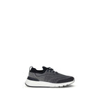 Gray Cotton Athletic Sneakers