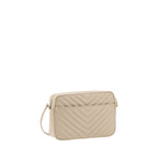 Beige Calf Leather Bos Taurus Shoulder Bag