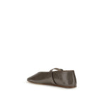 Brown Calf Leather Bos Taurus Ballet Flats