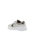 White Calf Leather Bos Taurus Low Top Sneakers