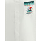 White Silk Pattern Shirt