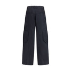 Black Cotton Cargo Pants