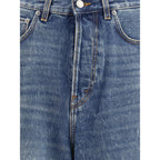 Light Blue Cotton Relaxed Fit Jeans