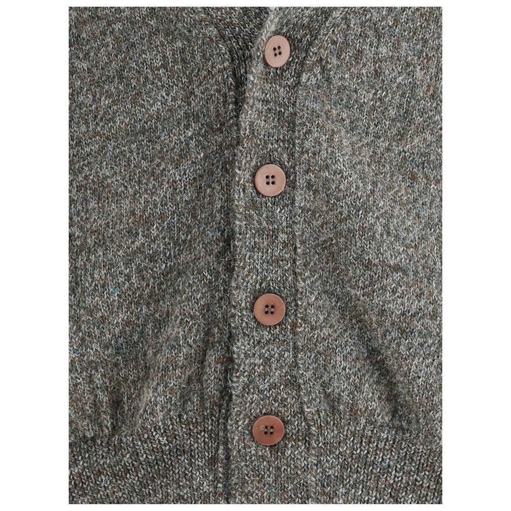 Gray Wool Cardigan