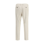White Cotton Casual Pants