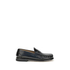 Black Calf Leather Bos Taurus Slip-On Loafers