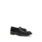 Black Rubber Slip-On Loafers