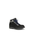 Black Calf Leather Bos Taurus Lace-Up Boots