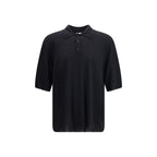 Black Wool Polo Shirt