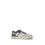 Gray Calf Leather Bos Taurus Low Top Sneakers