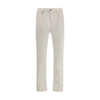 White Cotton Casual Pants