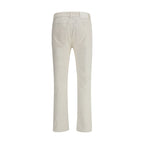 White Cotton Casual Pants
