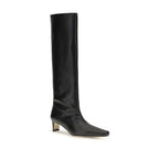 Black Calf Leather Bos Taurus High Heel Boots