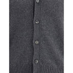 Gray Cashmere Cardigan